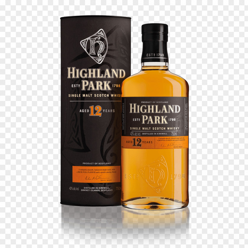 Whiskey Highland Park Distillery Single Malt Whisky Scotch PNG