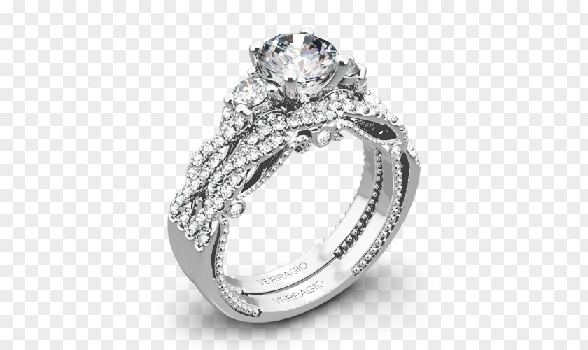 3 Stone Bridal Sets Wedding Ring Engagement Brilliant Diamond Cut PNG