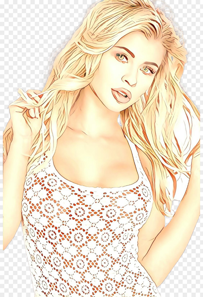 Neck Long Hair Face Blond Skin Beauty PNG