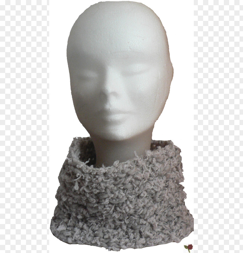 Filet Crochet Neck Sculpture Scarf PNG