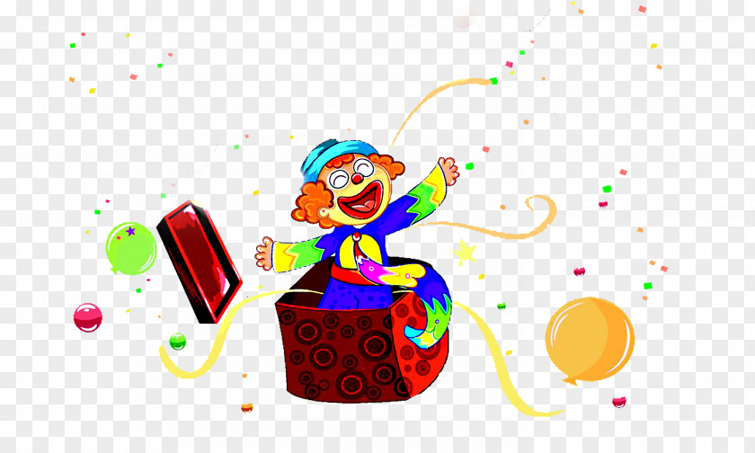 Fool 's Day Clown In The Box Birthday Cake Happy To You Wish Gift PNG