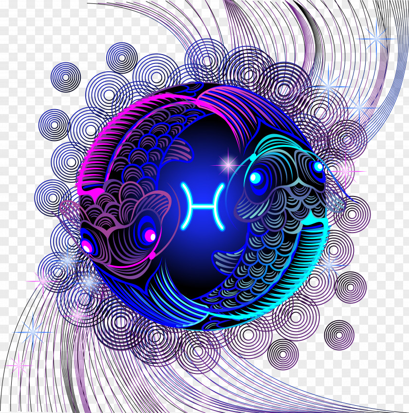 Pisces Vector Picture Material Graphic Design Illustration PNG