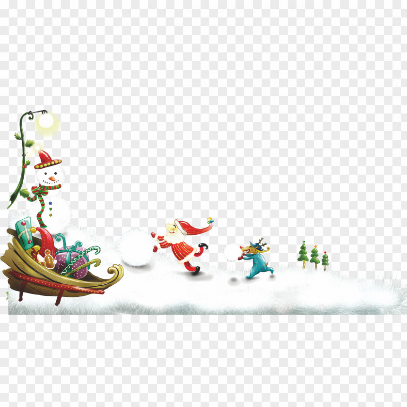 Santa Claus Christmas Snowman Snow And Holiday Season Wish PNG