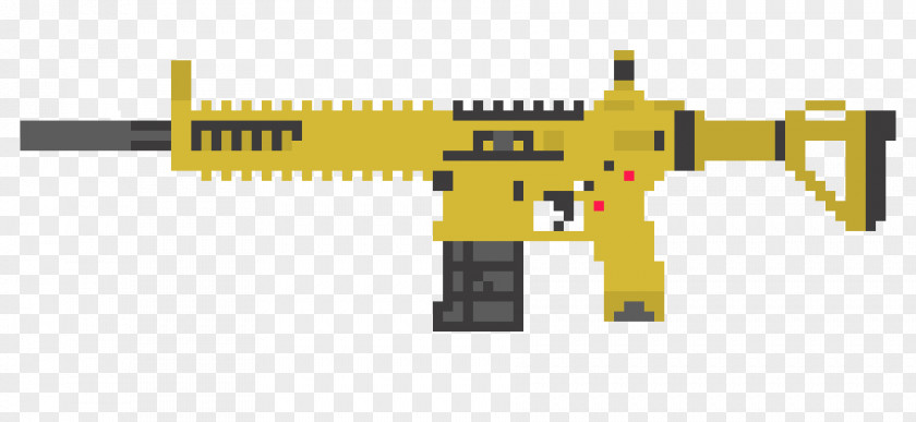 Pixel Gun Firearm Art M4 Carbine PNG