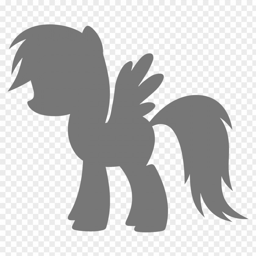 Silhouette Fluttershy Pinkie Pie Rainbow Dash Applejack Pony PNG