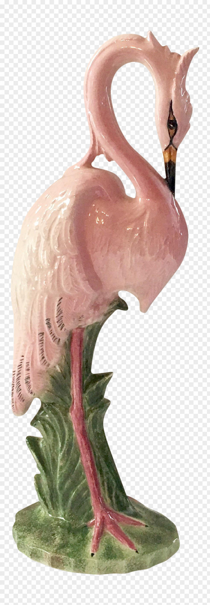 Hand-painted Flamingos Water Bird Beak Figurine Animal PNG