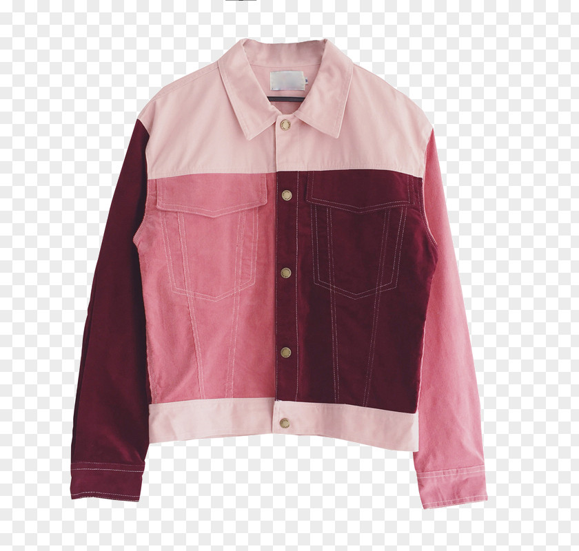 Mosaic Pink Shirt T-shirt Jacket Outerwear Denim PNG