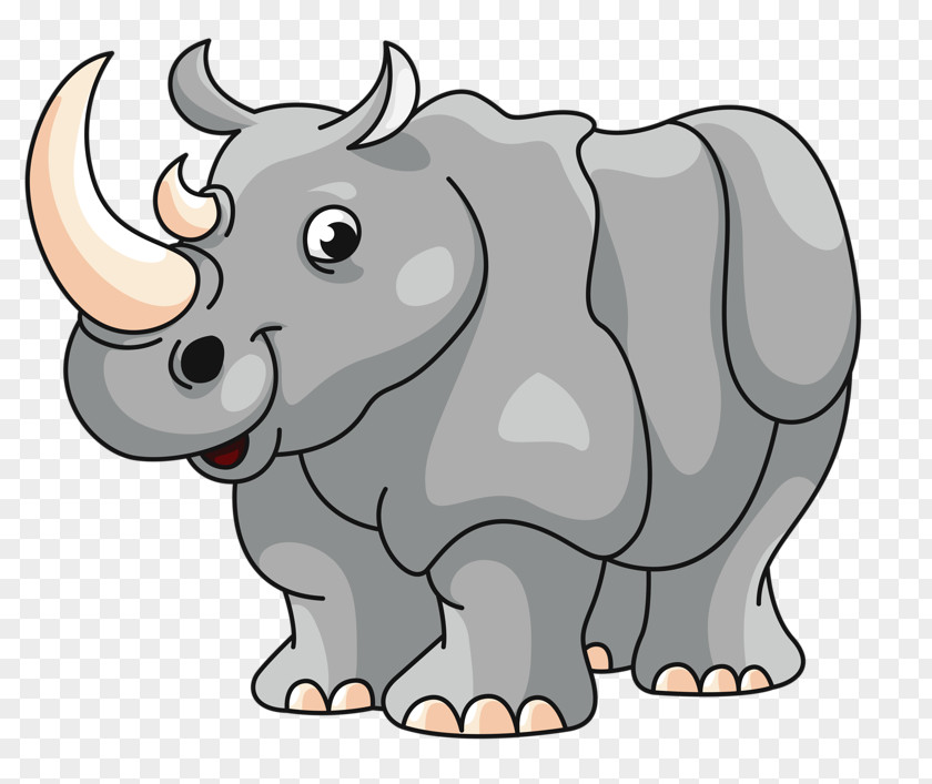 Cartoon Rhino Rhinoceros Drawing Clip Art PNG