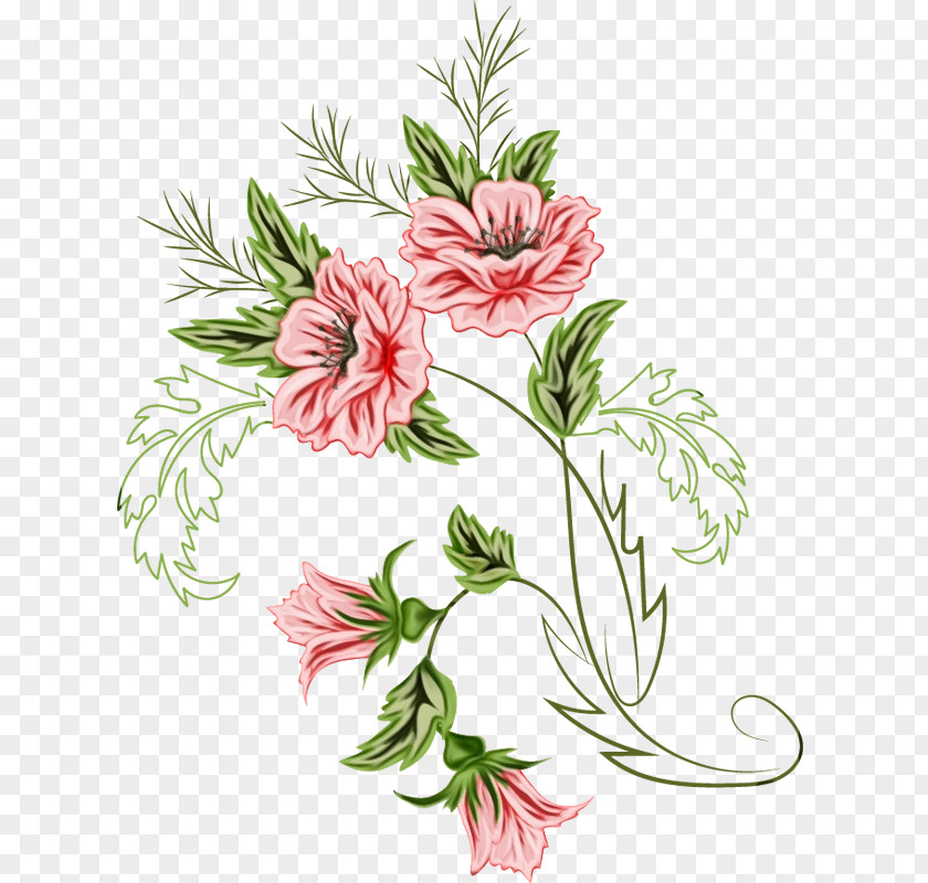 Geranium Wildflower Floral Design PNG