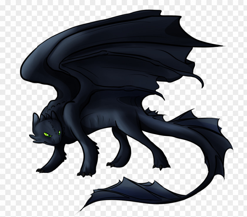 Night Fury Dragon Animated Cartoon PNG