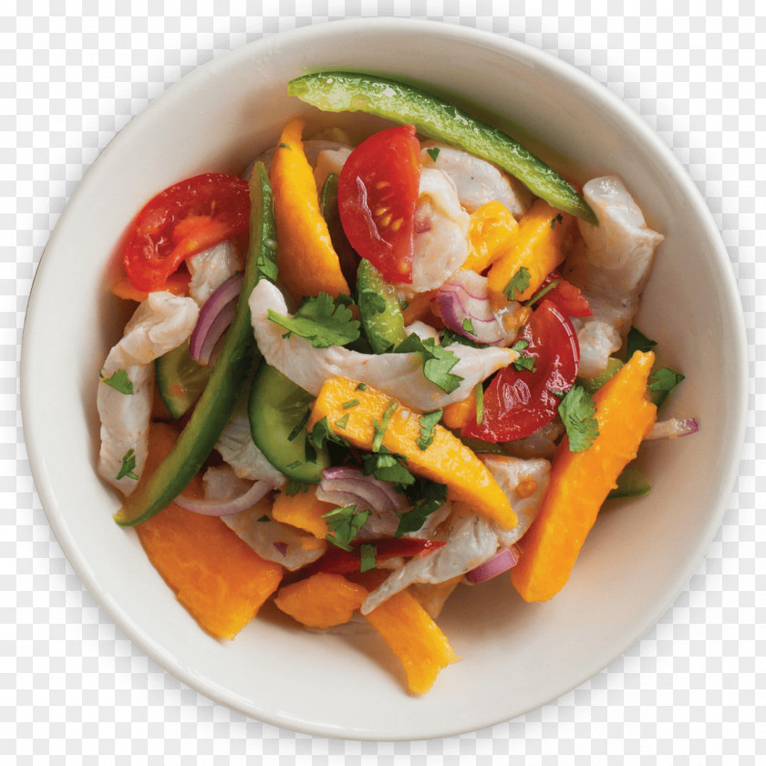 Papaya Panzanella Ceviche Vegetarian Cuisine Spinach Salad Fattoush PNG