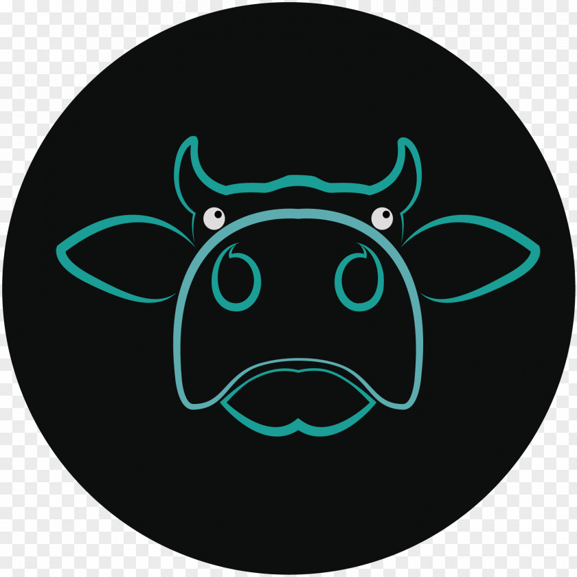 Angry Cow Logo Snout Green Clip Art PNG