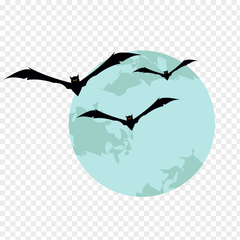 Planet Black Bat Halloween PNG