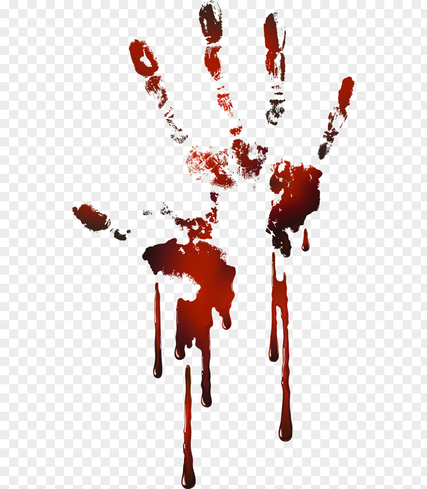 Vector Red Blood Fingerprint Hand Royalty-free Illustration PNG