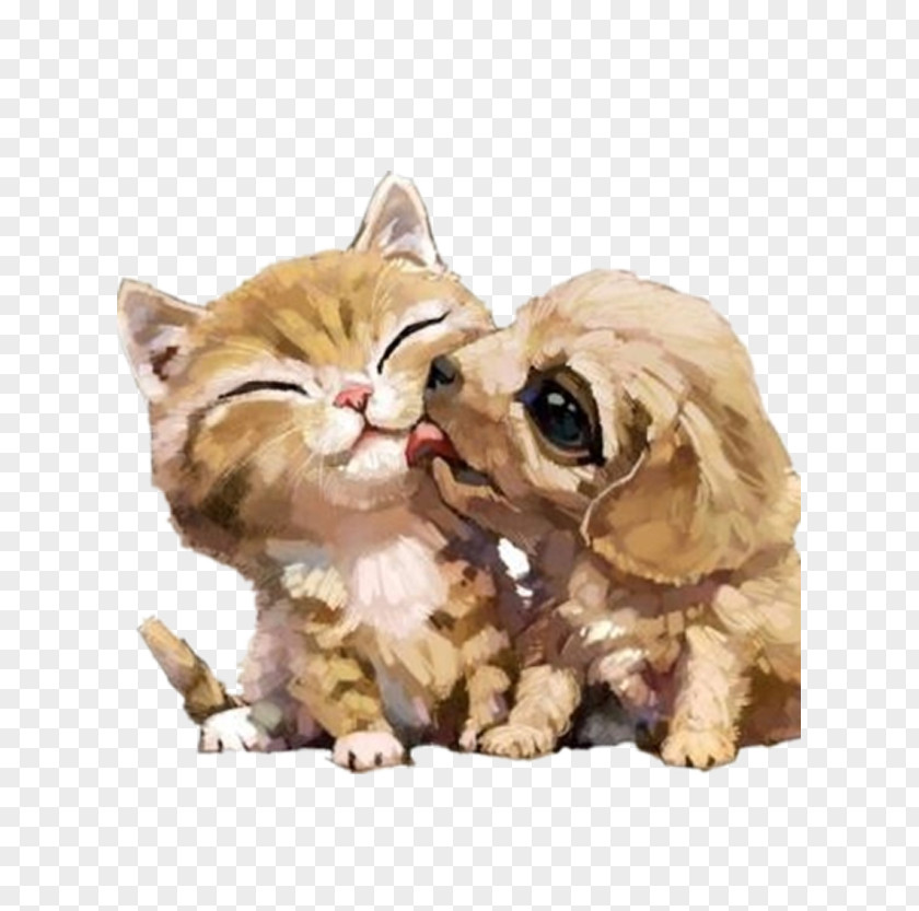 Brown Kitten Dog Cat Pet Watercolor Painting PNG