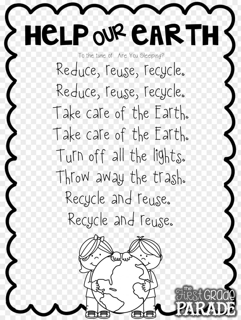 Environment Day Let's Get Ready For Earth Poetry Worksheet PNG