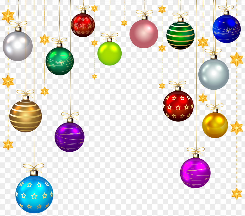 Hanging Christmas Balls Decor Clip Art Image Icon PNG