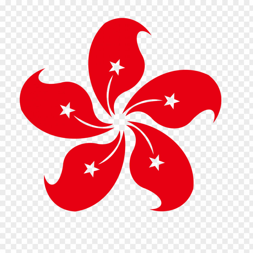 Hong Kong Bauhinia Regional Flag Vector Material Golden Square Transfer Of Sovereignty Over × Blakeana Cercis Chinensis PNG