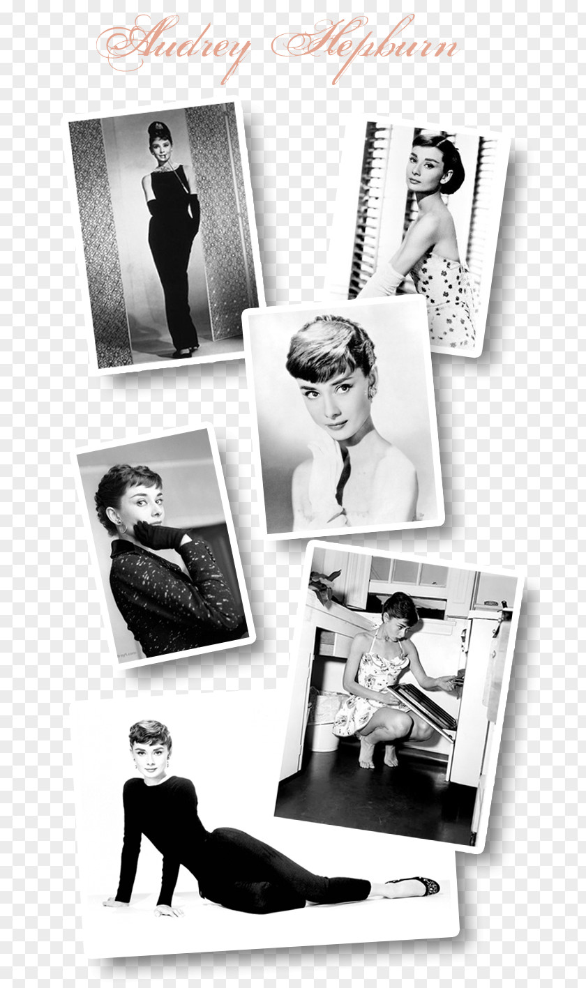 Audrey Hepburn Paper Picture Frames PNG