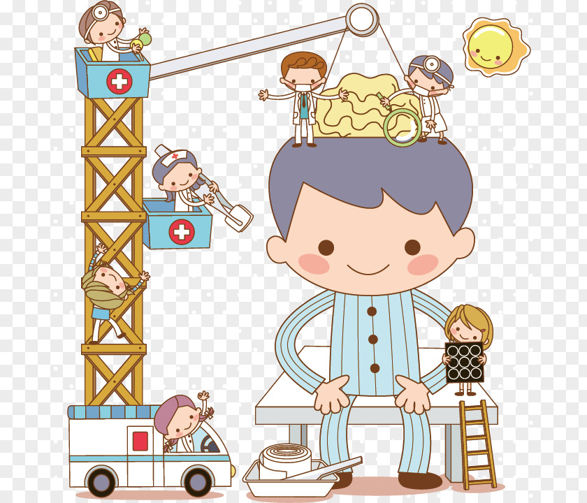 Brain Hospital Patient Cartoon Physician PNG