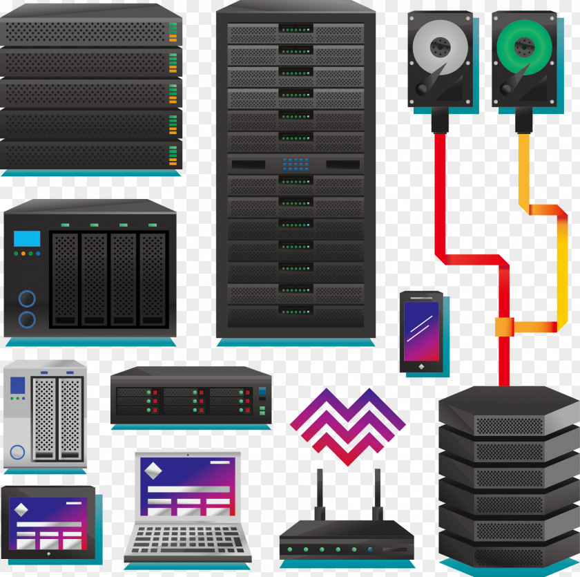 Vector Server Computer Network Sequence Container Download PNG