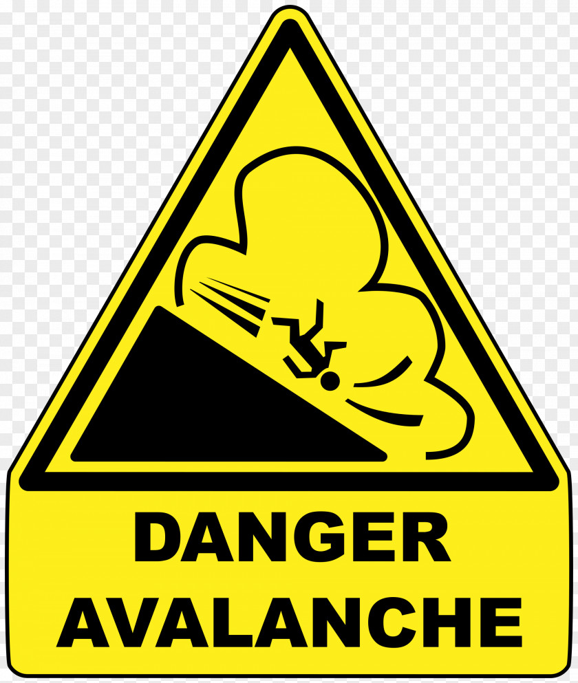 High Voltage Warning Sign Avalanche Hazard Skiing PNG