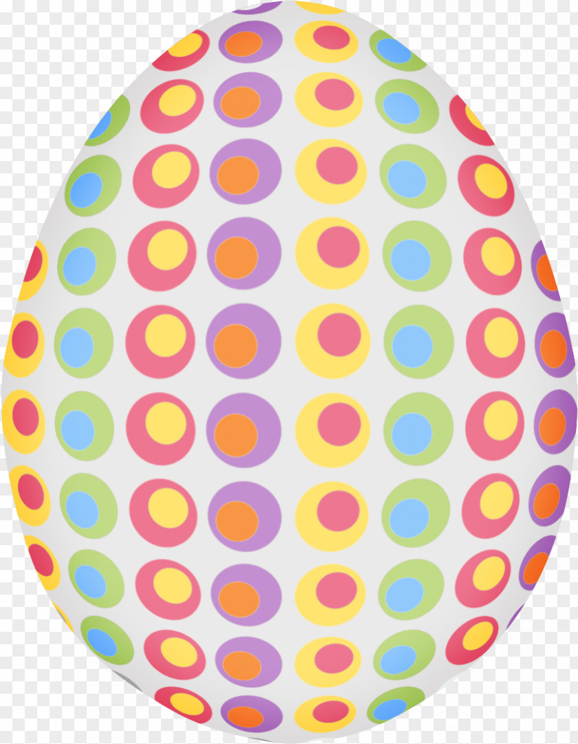Oval Polka Dot Easter Egg Background PNG