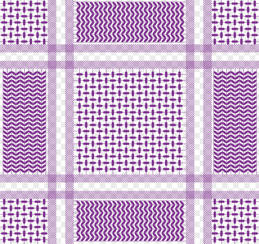 Purple Geometric Headdress Bead Keffiyeh Pattern PNG