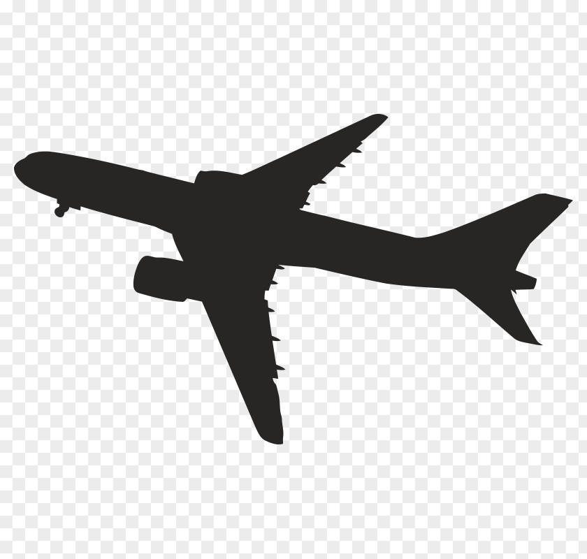 Airplane Silhouette Illustration Aviation Image PNG