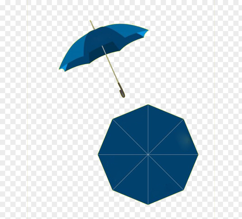 Fresh Blue Umbrella Circle Clip Art PNG