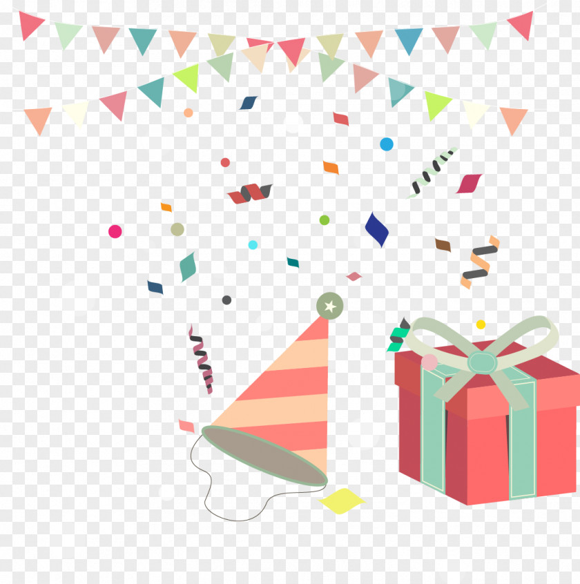 Vector Painted Party Birthday PNG