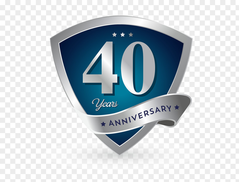 40th Anniversary Logo Badge PNG