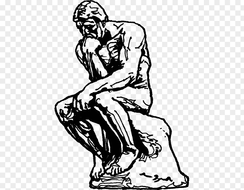 Thinking Man Statue The Thinker Gates Of Hell Sculpture Drawing Masterpiece PNG