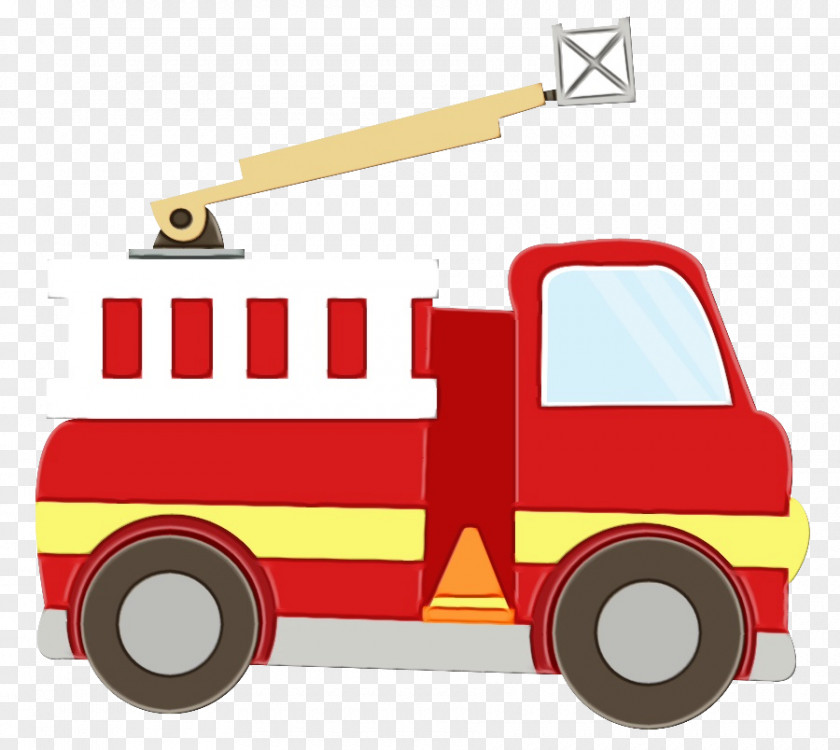 Tow Truck Model Car Firefighter Cartoon PNG