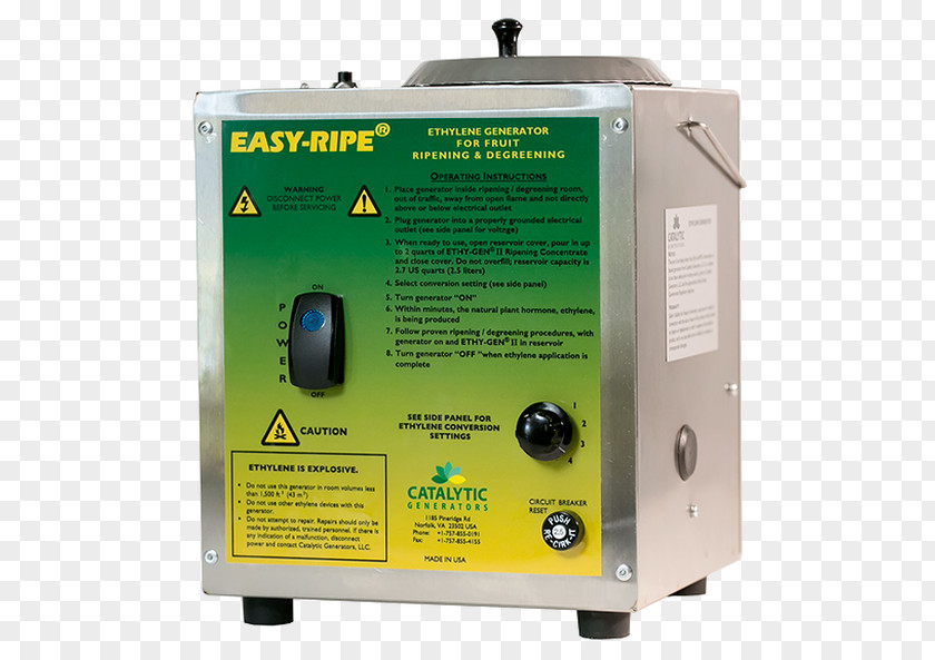 Ripe Mango Catalytic Generators, LLC Ripening Ethylene Catalysis Electric Generator PNG