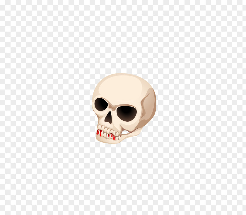Vector Cartoon Skeleton Skull PNG