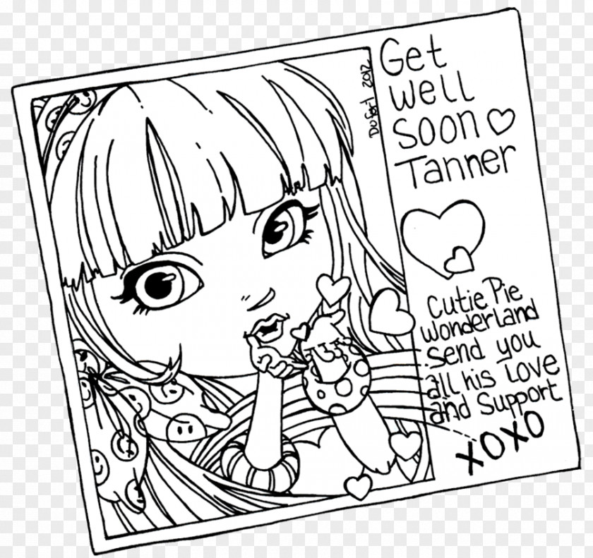 Send Love Line Art DeviantArt Coloring Book PNG