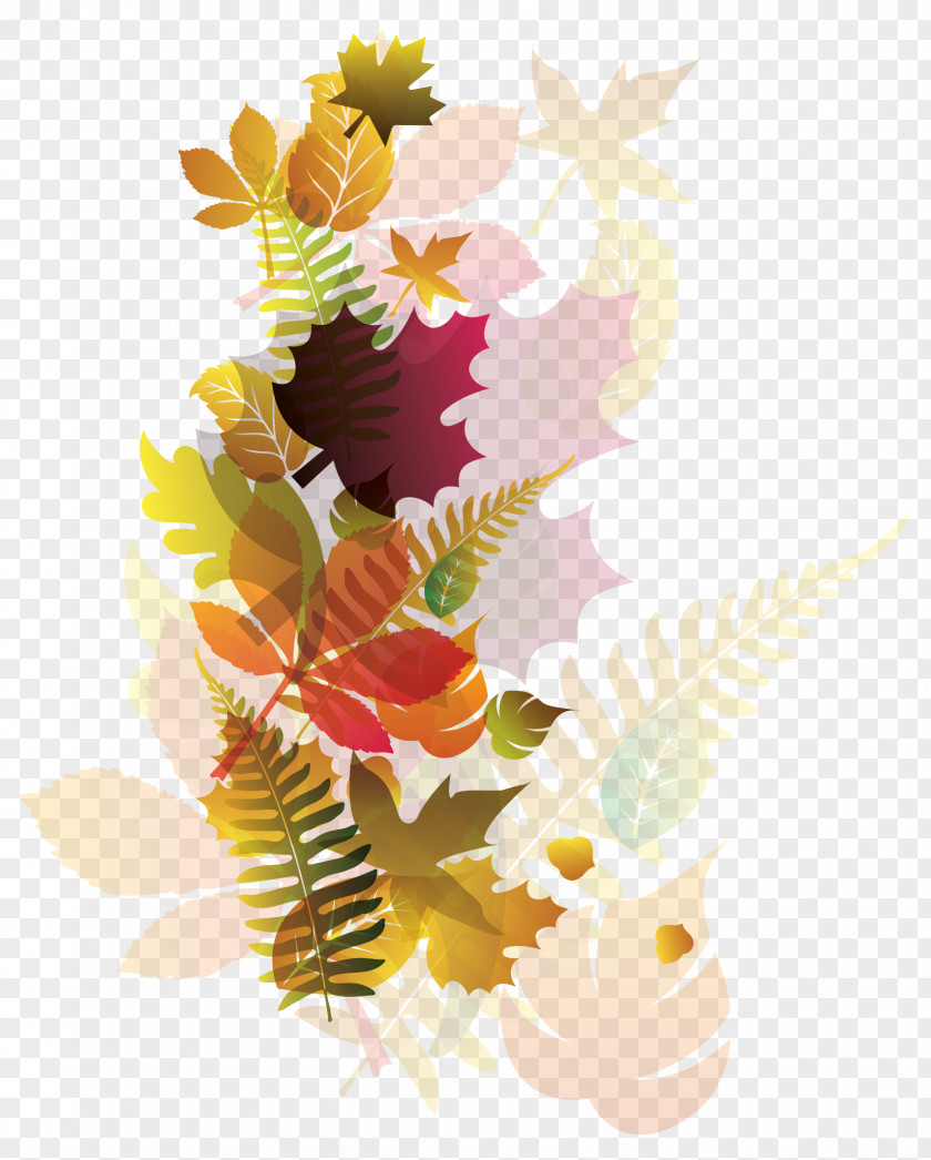 Transparent Deco Fall Leaves Image Coffee Autumn Clip Art PNG