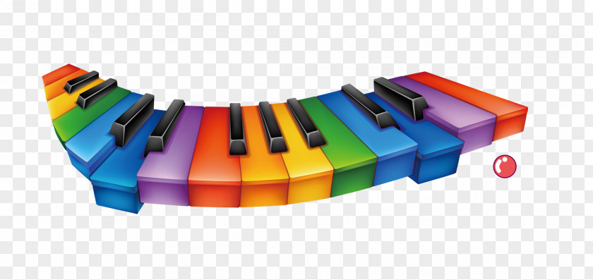 Color Cartoon Keyboard Piano Poster Musical Illustration PNG