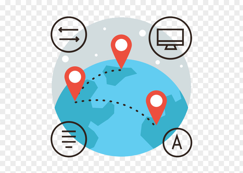 Flat World Map Business Clip Art Illustration Iconfinder PNG