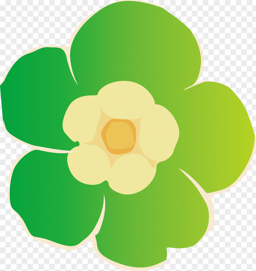 Green Petal Yellow Leaf Plant PNG