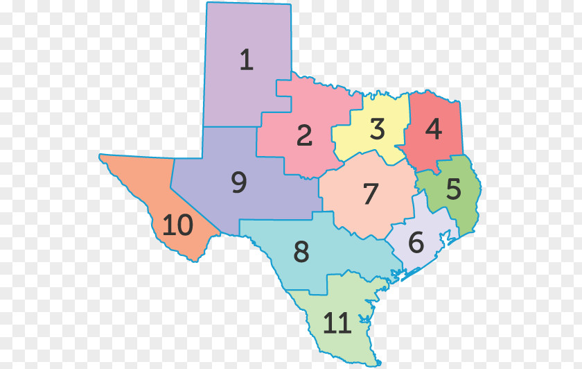 Map Texas Department Of Family And Protective Services Region Child PNG
