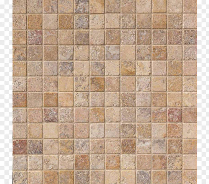 Stone Tile Travertine Mosaic Floor PNG