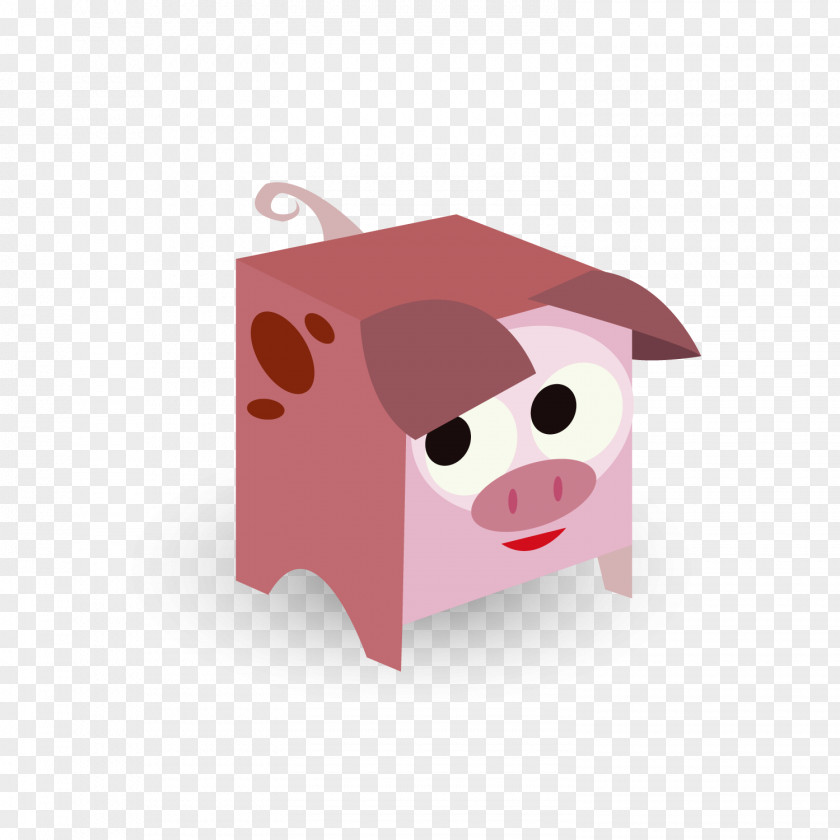 Vector Square Pig Domestic Paper Euclidean PNG