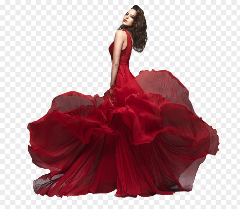Dress Gown Red Woman PNG