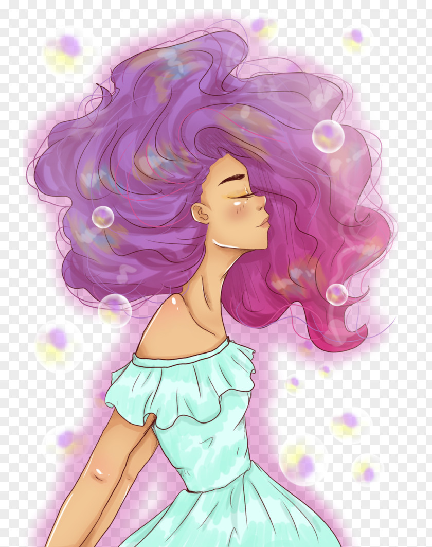 Fairy Long Hair Coloring PNG