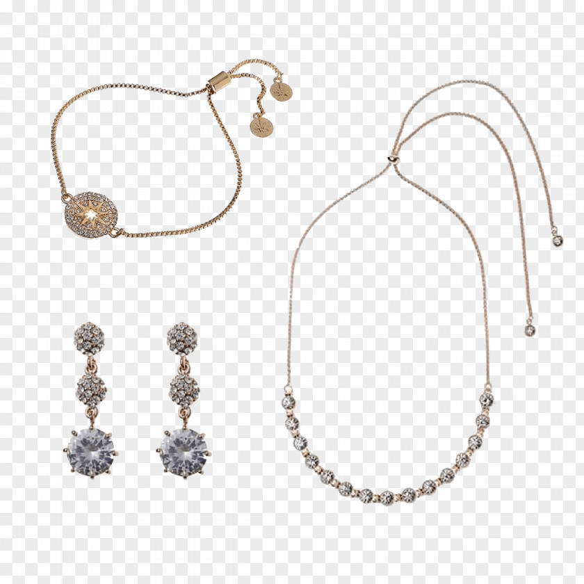 Necklace Earring Jewellery Gold Metal PNG