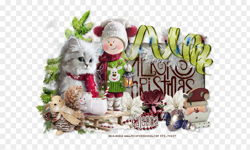 Winter Tutorial Kitten Food Gift Baskets Christmas Ornament Whiskers PNG