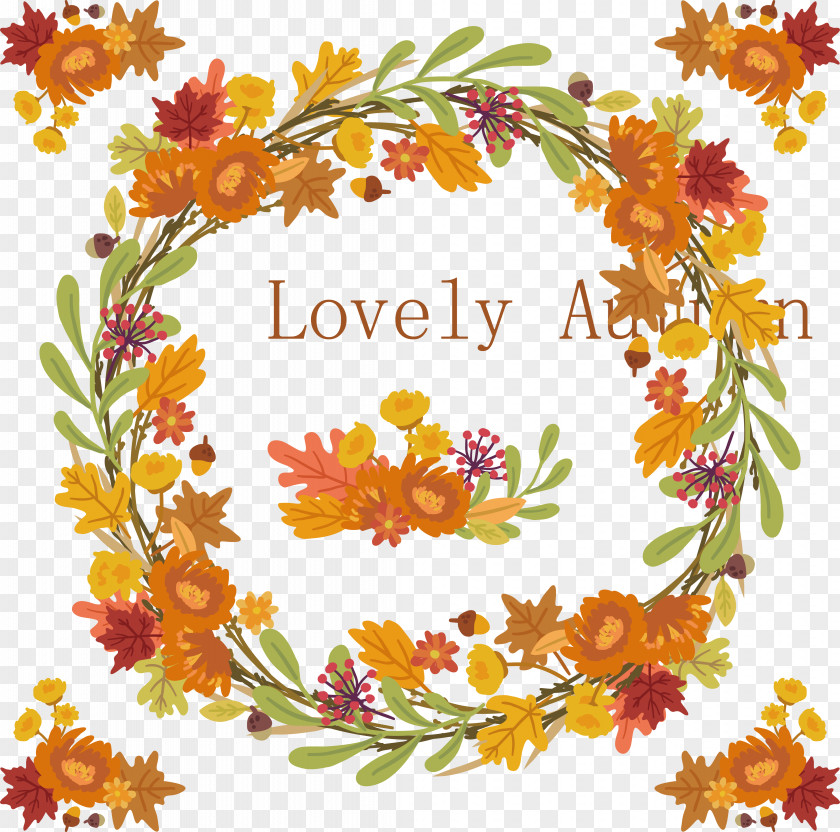Fall Wreath Design Autumn PNG