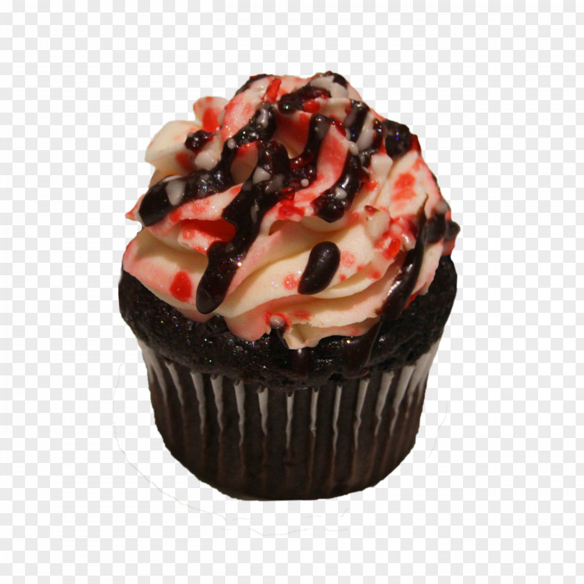 Peppermint White Chocolate Frosting Cupcake Cake American Muffins Sundae Buttercream PNG